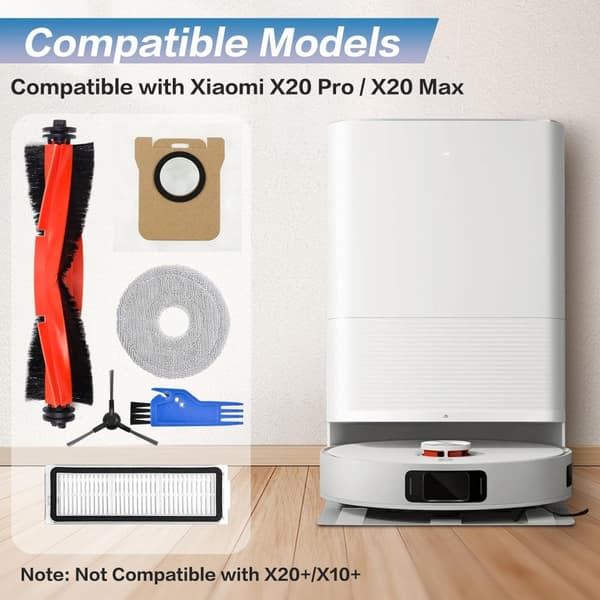 INF Robotdammsugare Tillbehörskit för Xiaomi X20 Pro/X20 Max