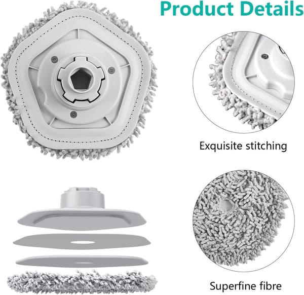 INF Mopping Pads Replacement for Dreame W10/W10 Pro (4-Pack)