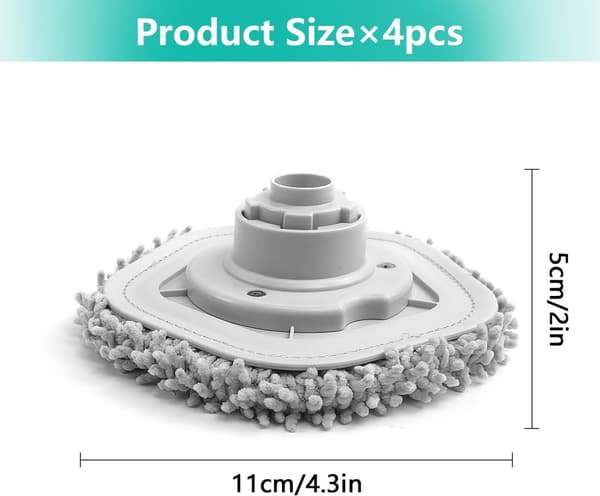 INF Mopping Pads Replacement for Dreame W10/W10 Pro (4-Pack)