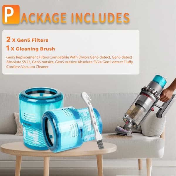 INF Suodattimen vaihto (2 kpl) Dyson G5:lle - Parannettu puhdistus