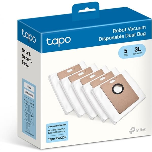 TP-Link Tapo RVA202 tyhjennyspussit robotti-imureille, 5 kpl