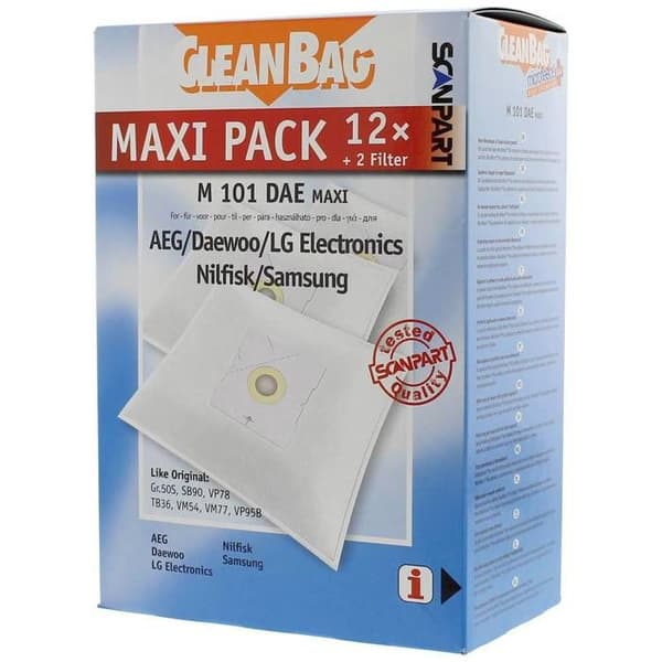 ScanPart Maxipack kompatibel med Daewoo Typ RC 105 2687422101 Påse för dammsugare