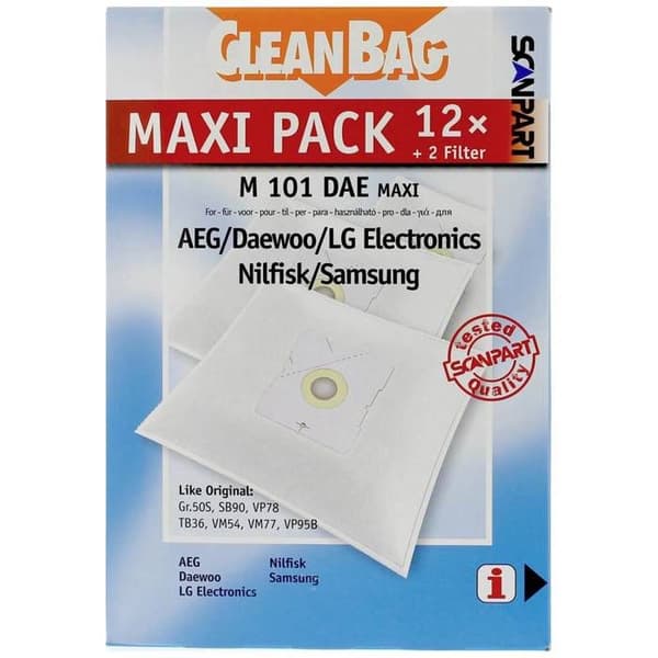 ScanPart Maxipack kompatibel med Daewoo Typ RC 105 2687422101 Påse för dammsugare