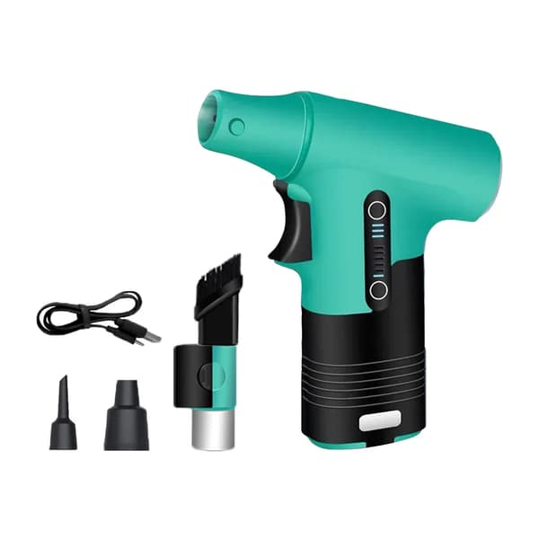 Støvblæser, 120000 RPM, USB-drevet,Grøn