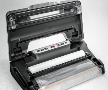 Rommelsbacher VAC 485, Sort, Sølv, Vakuumforsegling, Knapper, 30 cm, 140 W, 230 V