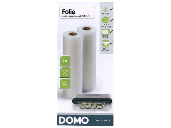 Domo DO327L-ROL28, tyhjiö forseglingsrulle, 135 mm, 70 mm, 292 mm, 6 m, 28 cm, 6 m, 28 cm