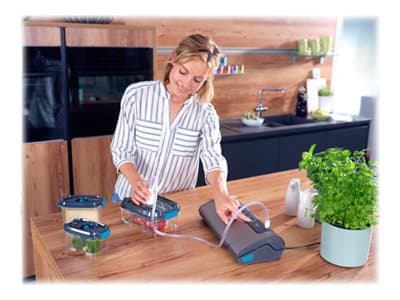 Leifheit Vacu Power 500, Hopea, 500 mbar, Tyhjiötiiviste, Muovi, Ruostumaton teräs, 30 cm