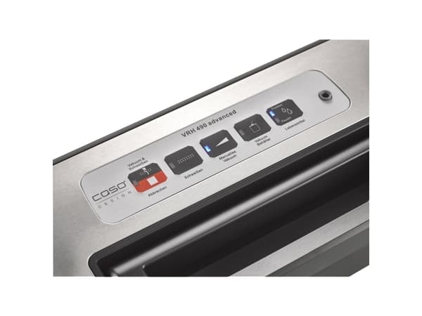 Caso VRH 490 advanced, Musta, Ruostumaton teräs, 800 mbar, Muovi, Ruostumaton teräs, Kosketus, GS/CE, 110 W