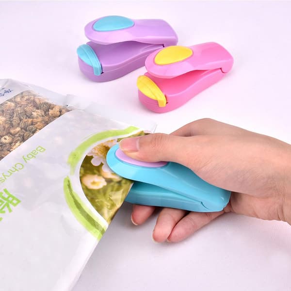 Mini taskeforseglingsmaskine, blå