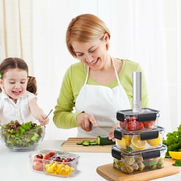 Vacuum Sealer Food Saver Machine LED-näytöllä purkkeille/säilytyspusseille