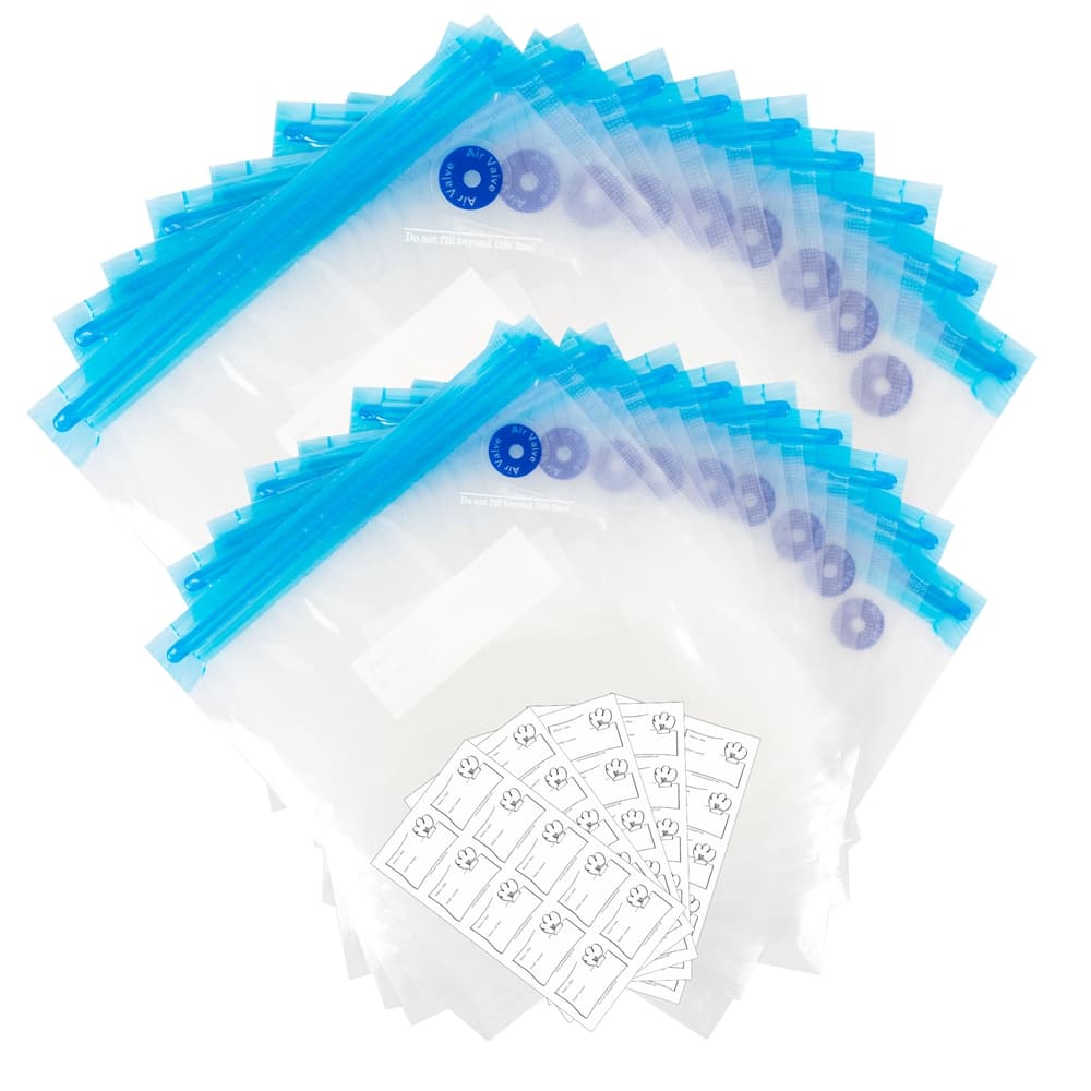 Zoomyo vakuumtätning, filmtätning, sous vide-matlagning med vakuumpåsar för mat, startpaketfilmrulle, vakuum / dragkedja / aluminiumpåsar