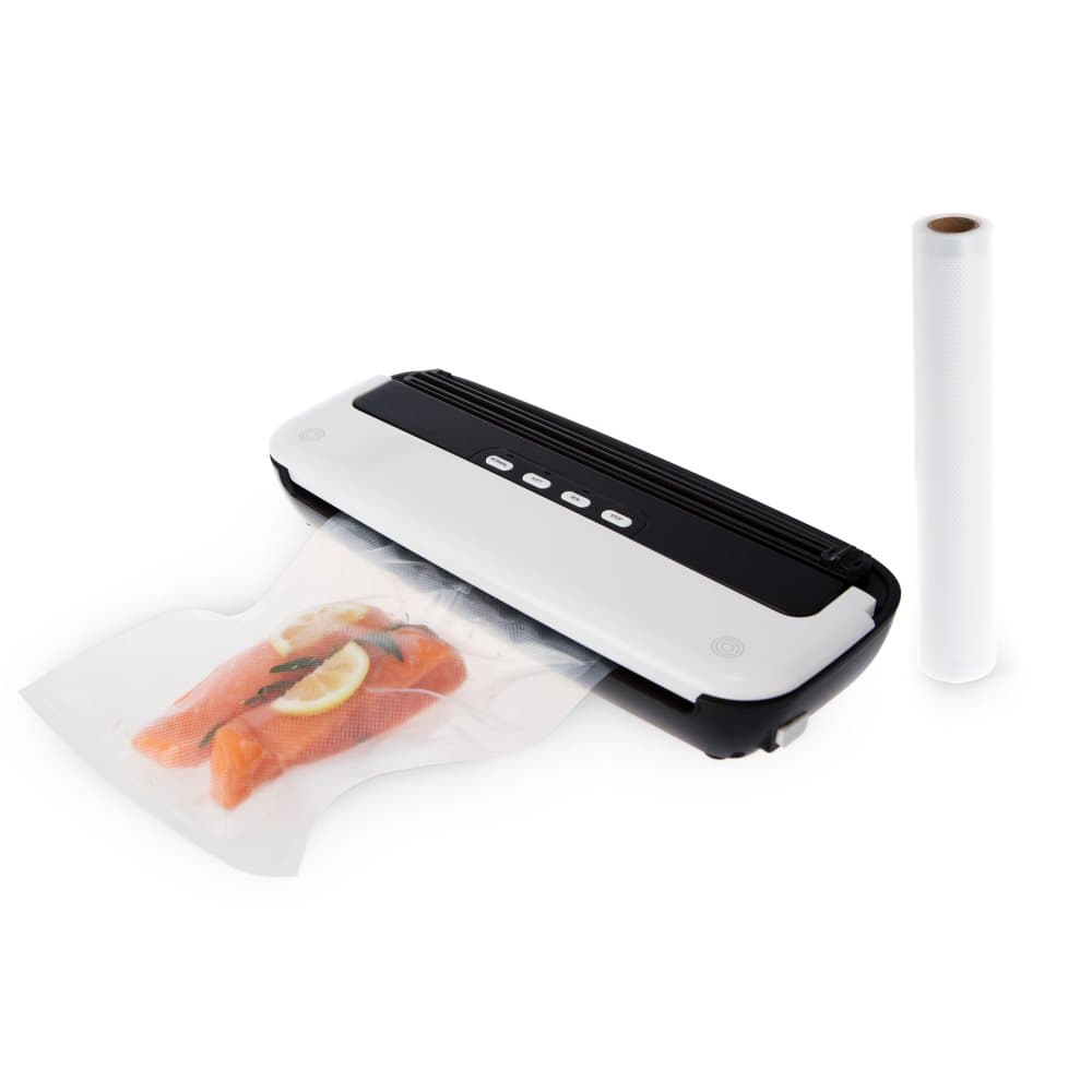 Zoomyo vakuumtätning, filmtätning, sous vide för matlagning med vakuumpåsar för mat,filmförseglare med startpaket filmrulle och integrerad filmskärare