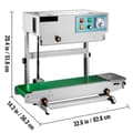 Miniatyrbild 10 av 10: 700W 6-15mm förseglingsbredd 0-12m/min Automatisk vertikal kontinuerlig påsförslutningsmaskin, Multipel förseglingseffekt, justerbar temperatur