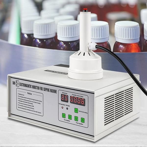 500W 5-20st/min 20-100mm bärbar induktion flasklock förseglingsmaskin med digital kontroll, strömavbrottsminne, säkerhetsskydd,effektiv värmeavledning