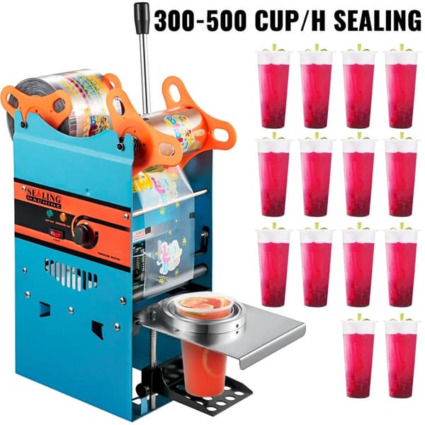90/95 mm 300-500 koppar/timme manuell koppförseglingsmaskin, smidig och exakt, lätt att använda, allmänt använd