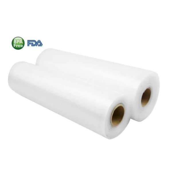 Tofern 2 präglade vakuumrullar för vakuumförseglingsmaskin 28cm X 5 meter BPA-fri säkerhetspåse Vakuumfilmrulle