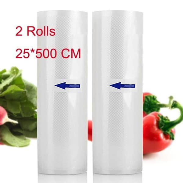 Vakuumpåsar - Fresh World - 25x500 CM - Återanvändbara - Ekologiska - Vacuum Sealer