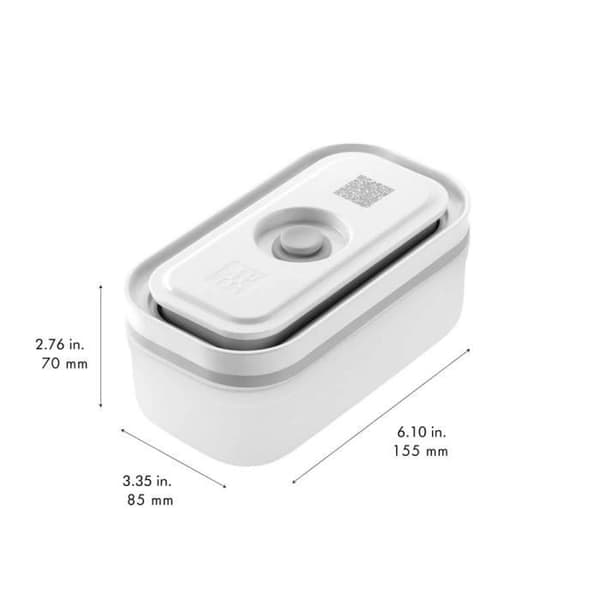 Vakuumförpackningar - ZWILLING - Fresh&Save - Set om 3 - Grå - Tätslutande och stapelbar