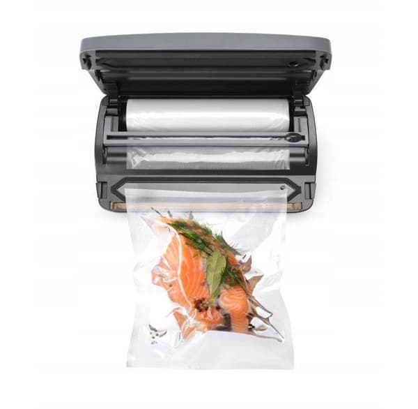 Vakuumpakker med Rullefod HENDI 6,5 l/min, 385x205x95 mm + Prikkede Poser 25x35 cm 100 stk