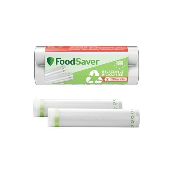 Matförvaring Foodsaver-paket med 2 återvinningsbara vakuumförseglingsrullar (28 cm x 3 m) FSRE2802X01