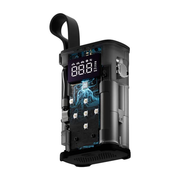 Bærbar kompressor, elektrisk pumpe HOTO QWCQA001 (10,3 bar, 150 PSI, 2000mAh)