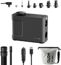 Miniatyrbillede 1 af 9: Bærbar kompressor, pumpe HOTO QWCQB002 (3x 2500 mAh, 150 PSI, 350 L, 12V)