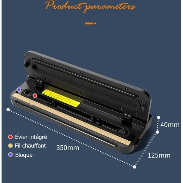 Maskin för sous vide-matlagning - CALDION - Inkluderar 10 st sous vide-påsar, 30 cm