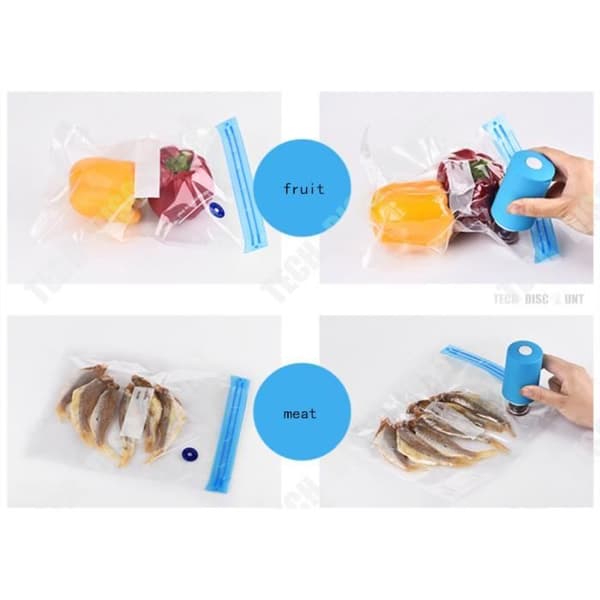 TD® Professional Food Vakuum Sealer Appliance Kökskonservering Preparation Rolls Saver Matförvaring Blå