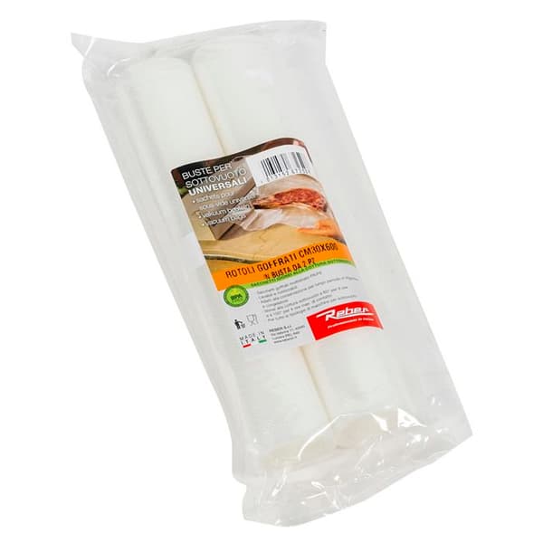Vakuumpåsar - REBER - 30 x 600 cm - Tjocklek 95 mikron - Förpackning med 2 rullar - Återanvändbara