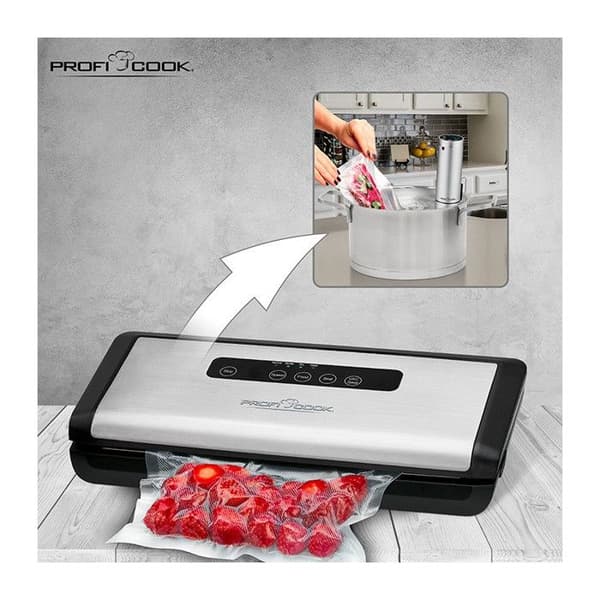 Vakuumförpackare - ProfiCook - PC-VK 1146 - Svart - Rostfritt stål - 120 W
