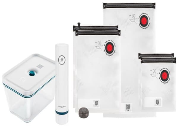 Zwilling Vacuum Sealing System - 1022416 - Fresh Vacuum Sealing Starter Kit - Spara, Glas, 7 enheter, La Mer