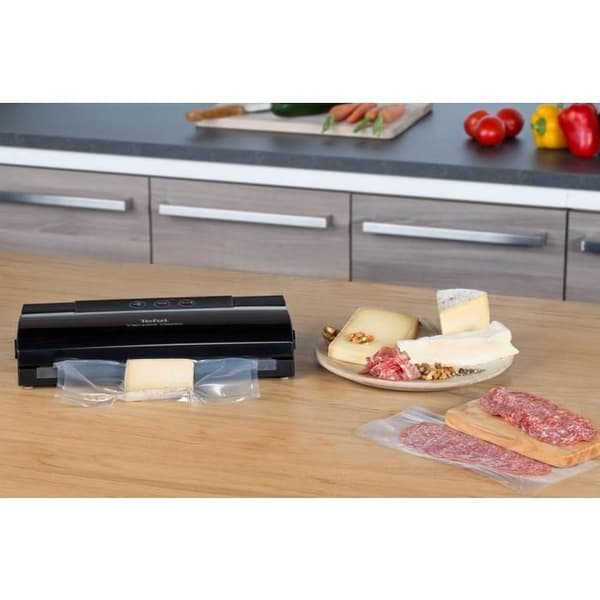 Tefal Vacupack Plus Inox 130W vakuumförseglare - Stoppfunktion - Skärning och tätning - Vakuum och tätning