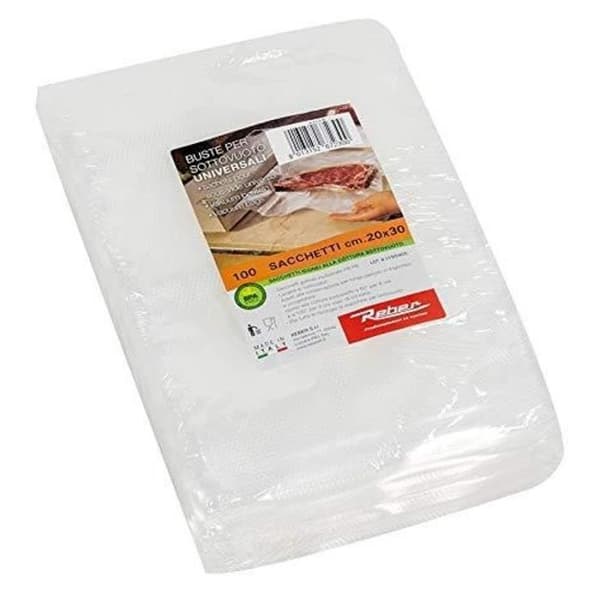 Säck för vakuummaskin - REBER - 20x30 cm - 100 säckar - Atoxisk - Tredubbel lager