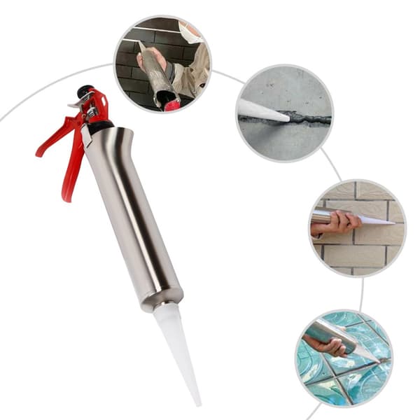Sauma täyttöase, ruostumatonta terästä ja muovia, sopii 2-5 mm rakoihin