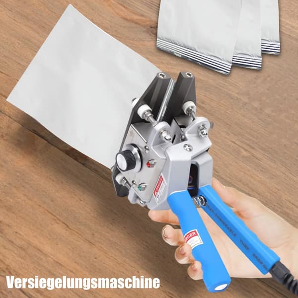 Bärbar handförseglare, justerbart temperaturintervall, snabb förvärmningstid, kompakt design
