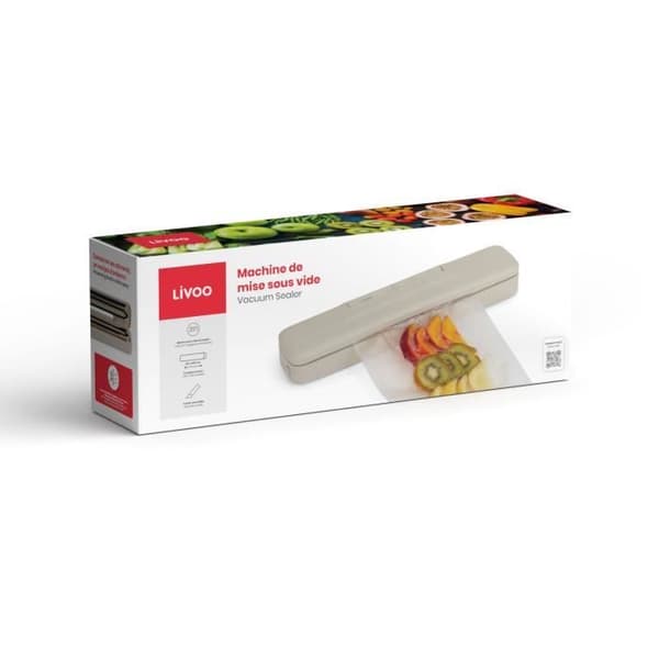 Vakuumförslutare - LIVOO - DOM503C - 80W - 2 funktioner - 28 cm x 3 m filmrulle ingår - Skärblad