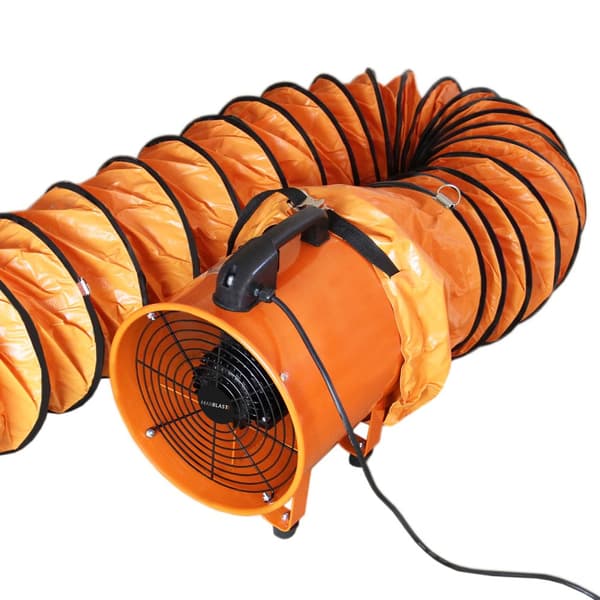 MaxBlast Industrial Construction Ventilator Værkstedsventilator 250mm 320W - 12m Ventilatorslange | MonsterShop