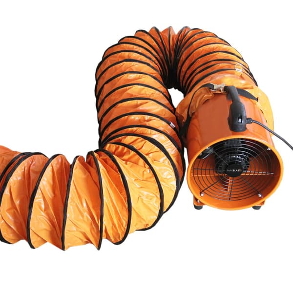 MaxBlast Industrial Construction Ventilator Værkstedsventilator 250mm 320W - 12m Ventilatorslange | MonsterShop