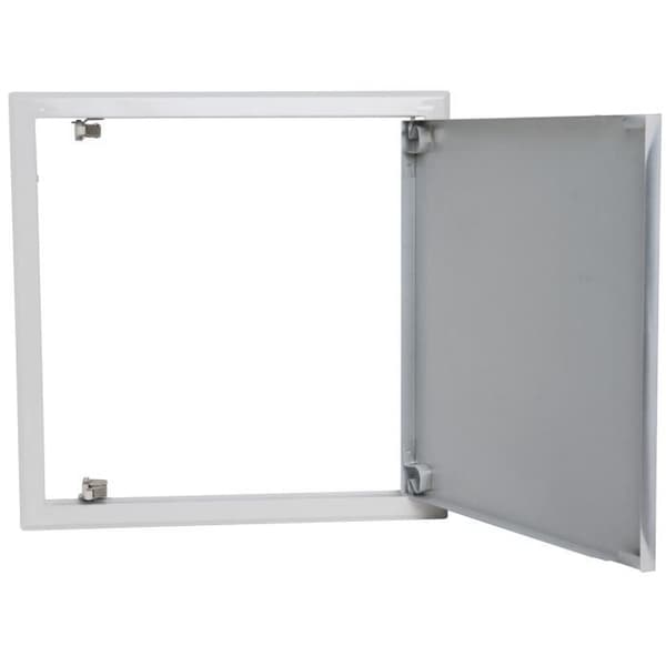 Semin vitlackerad metall inspektionslucka - 200 mm x 200 mm - tryck-och-släpp öppning - tillgång till tekniska kanaler
