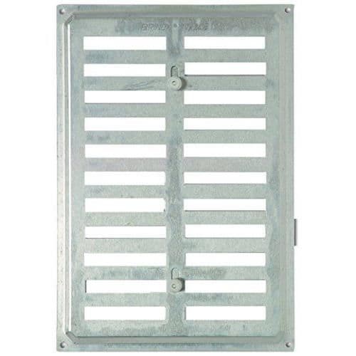 Brinox Ventilationsgaller med rulljalusi i aluminium, 24,5 x 17 cm färg silver - B70390A