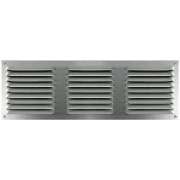 AUTOGYRE Grille i anodiserad aluminium med persienner - 150x300 mm - utan myggnät