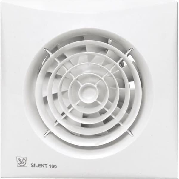 Soler &amp; Palau SILENT-100 CZ badrumsfläkt - Vit - IP45 - Klass II - 95 m³/h