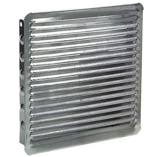 Infällt ventilationsgaller 17x17 cm. Aluminium