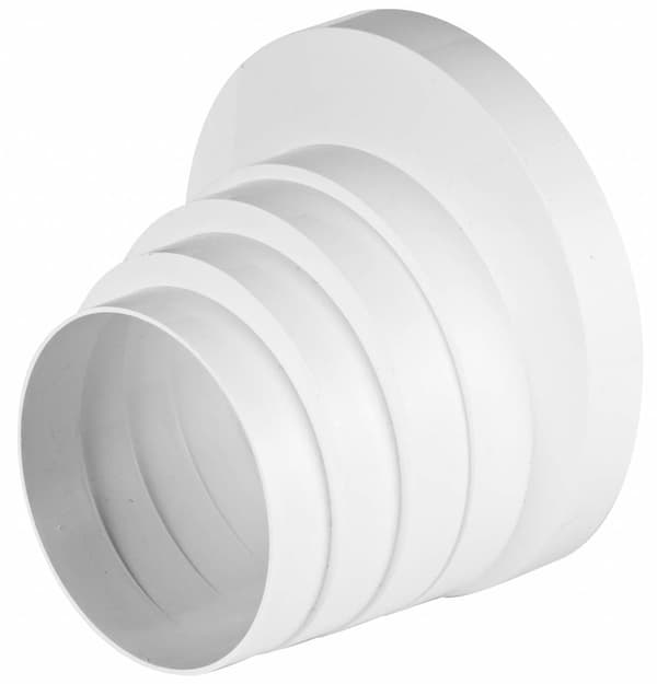 Flertrinsreduktion til ventilationskanaler 100-150 mm