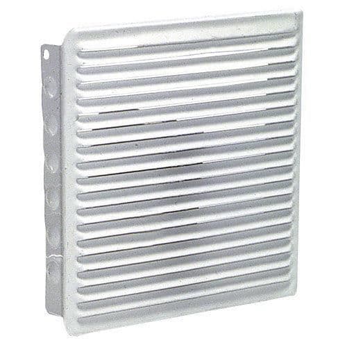 Infällt ventilationsgaller 17x17 cm. Vit lack