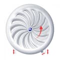 Miniatyrbild 4 av 4: Väggventilationsgallerkåpa med nät och lucka 100-150 variabel diameter
