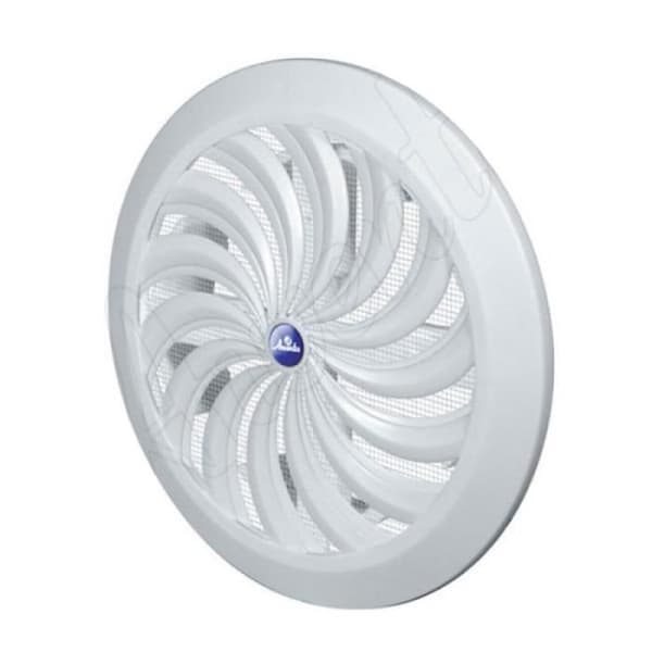 Väggventilationsgallerkåpa med nät och lucka 100-150 variabel diameter