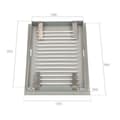 Miniatyrbild 2 av 4: KOTARBAU ventilationsgaller 14 x 21 cm metall med myggnät för eldstäder antracit