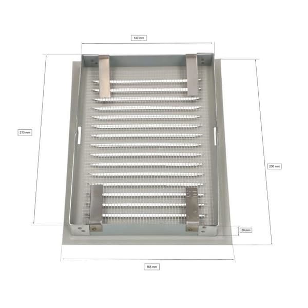 KOTARBAU ventilationsgaller 14 x 21 cm metall med myggnät för eldstäder antracit