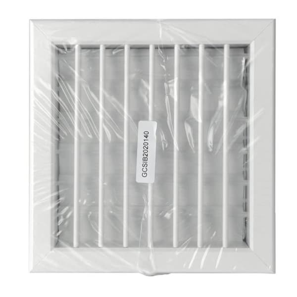 La Ventilazione La ventilation -y Inbyggt galler för eldstäder, vitlackerad aluminium, 200 x 200 mm - GCSIB2020140